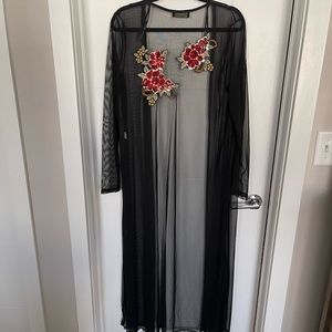 Forever 21 Sheer Mesh Decorative Duster